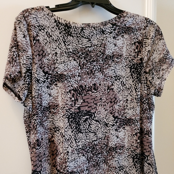 212 Collection Two layer Short Sleeve Blouse Sz M - Picture 6 of 8